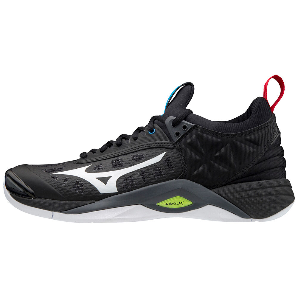 Sapatilhas Voleibol Mizuno Wave Momentum - Homem - Pretas/Branco/Amarelas - PHJTN1356